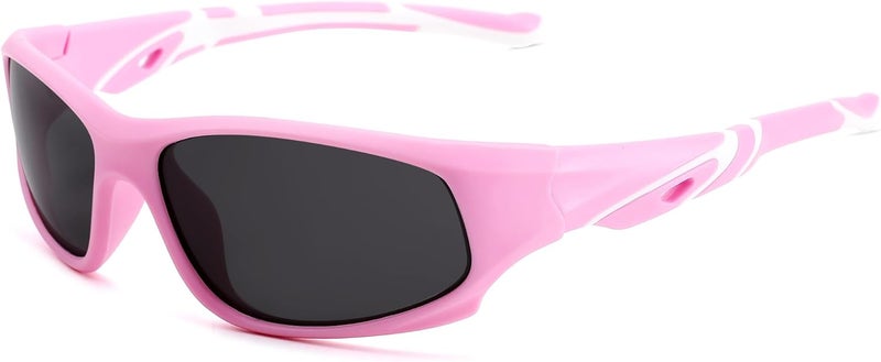 GLARDEFE Kids Youth Baseball Sunglasses – Unbreakable Flexible Polarized Sports Sunglasses with Strap for Boys Girls Age 4-12 - Image 3